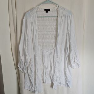 Torrid White Lace Detail Women's Cardigan